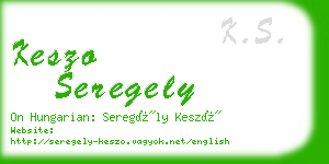 keszo seregely business card